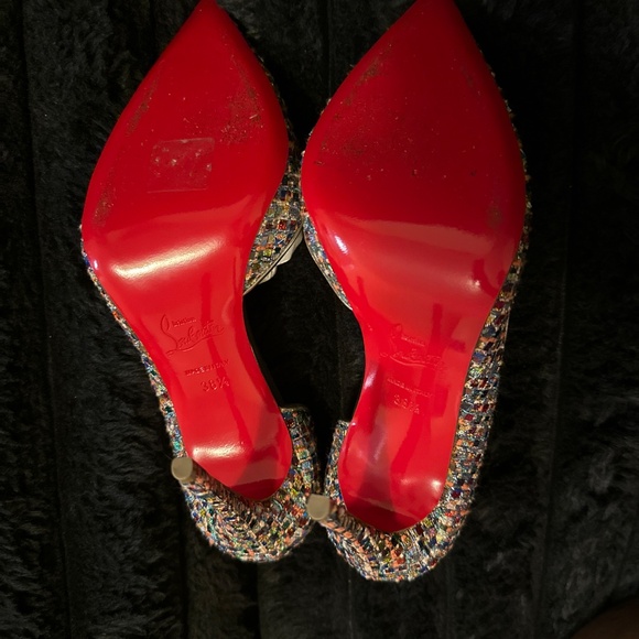 Christian Louboutin Iriza100 multi light gold 38.5 - Picture 4 of 10